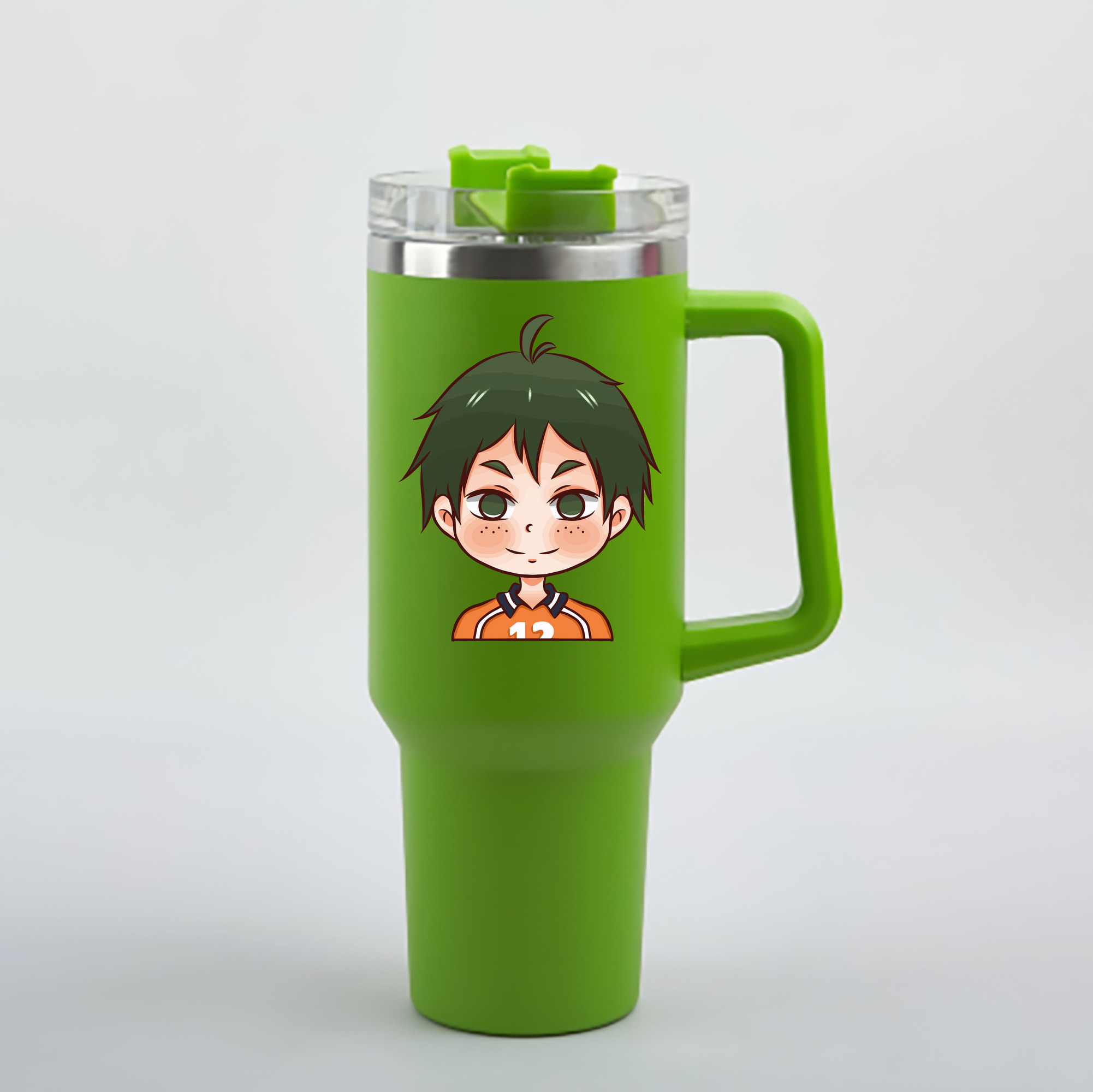 （画像用） ハイキュー!! Haikyu!! 1200mL車用タンブラー - クリスタルステッカー（プラスチックストロー付き）